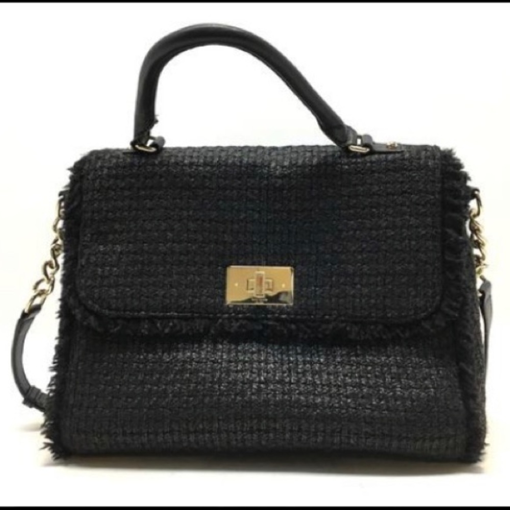 💯Authentic Kate Spade Big Frayed Woven Satchel